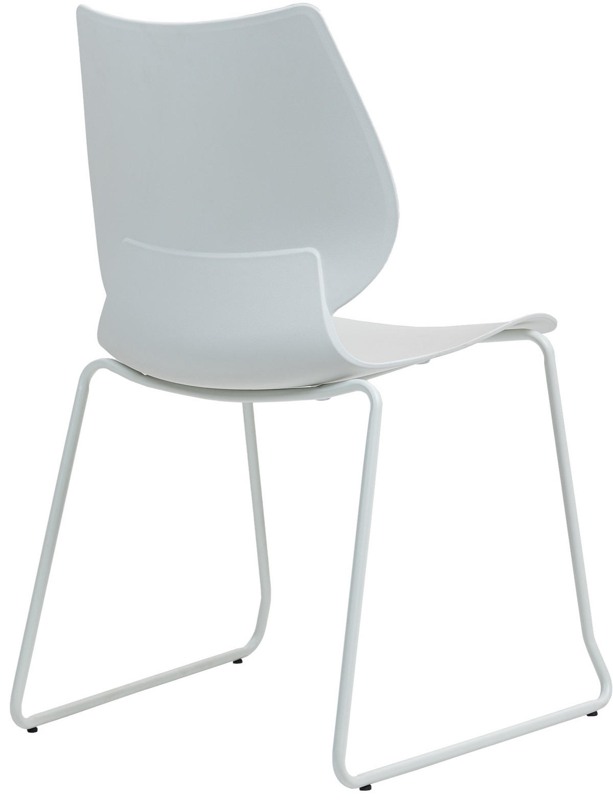 BESUCHERSTUHL Kunststoff Weiß - Weiß, Kunststoff/Metall (47/86/50cm) - CLP