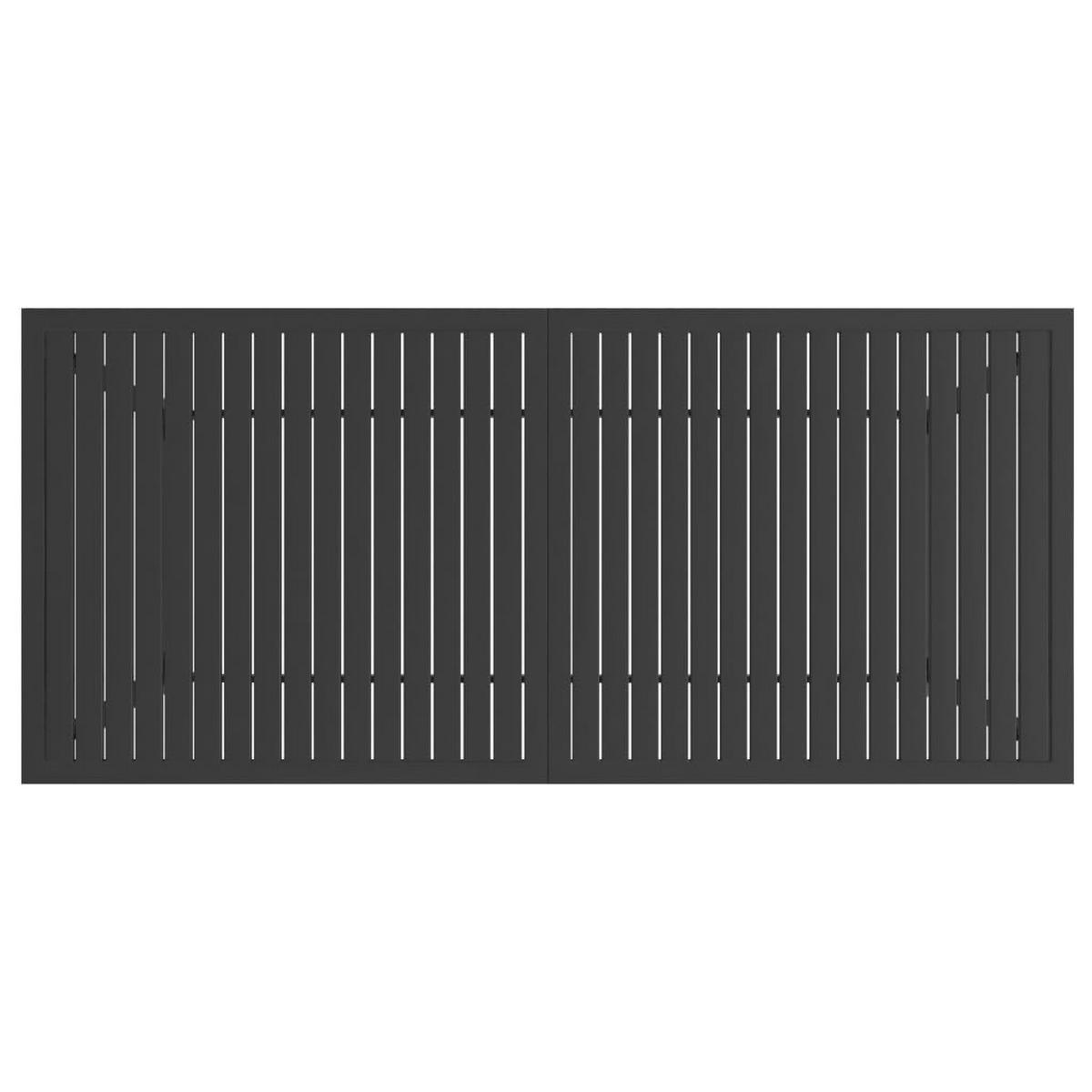 GARTENTISCH Tommi Anthrazit 190x80x72 cm Stahl - Anthrazit, Metall (190/80/72cm) - DELUKE