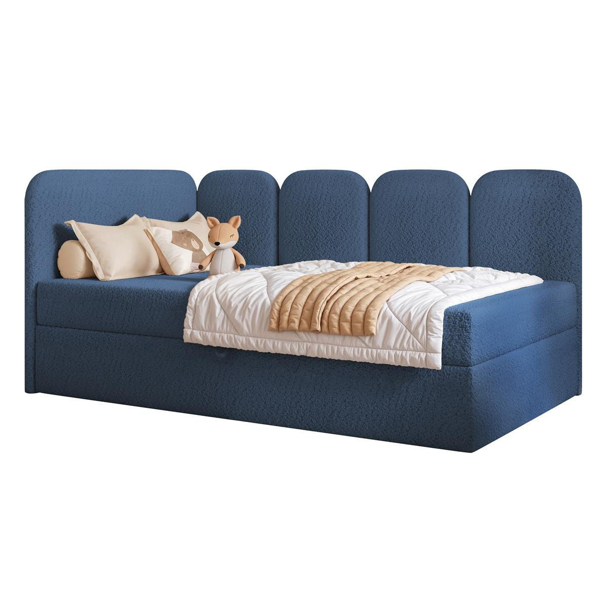 KINDERBETT mit Bettkasten DREAMY blau 100x200 - Blau, Holzwerkstoff - Compleo24