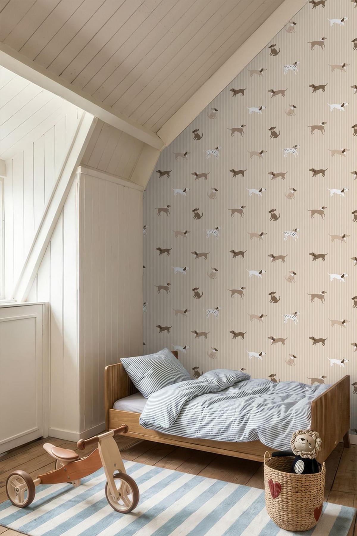 TAPETE Hunde 50 x 900 cm - Beige, Papier (50/0.1cm) - ESTAhome