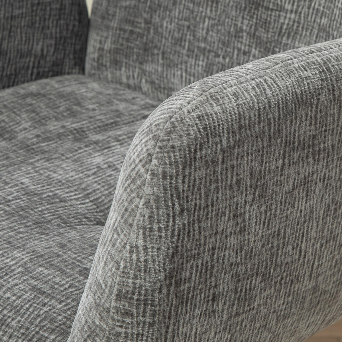 SESSEL Drehbar Loungesessel mit Armlehne, Wolle-Leinenoptik, Dunkelgrau - Dunkelgrau, Kunststoff (61/88/60cm) - HOMCOM
