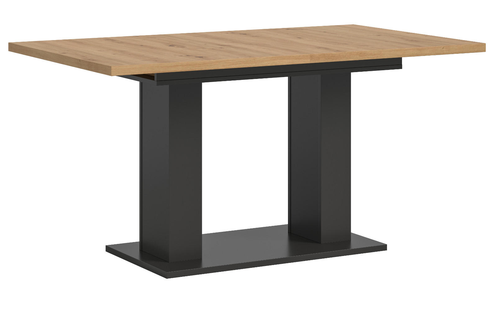 ESSTISCH grau, Eiche Artisan Küchentisch ausziehbar 150 - 190 cm - Eiche Artisan/Grau, Holzwerkstoff/Metall (150/90/76cm) - Inn.Furn