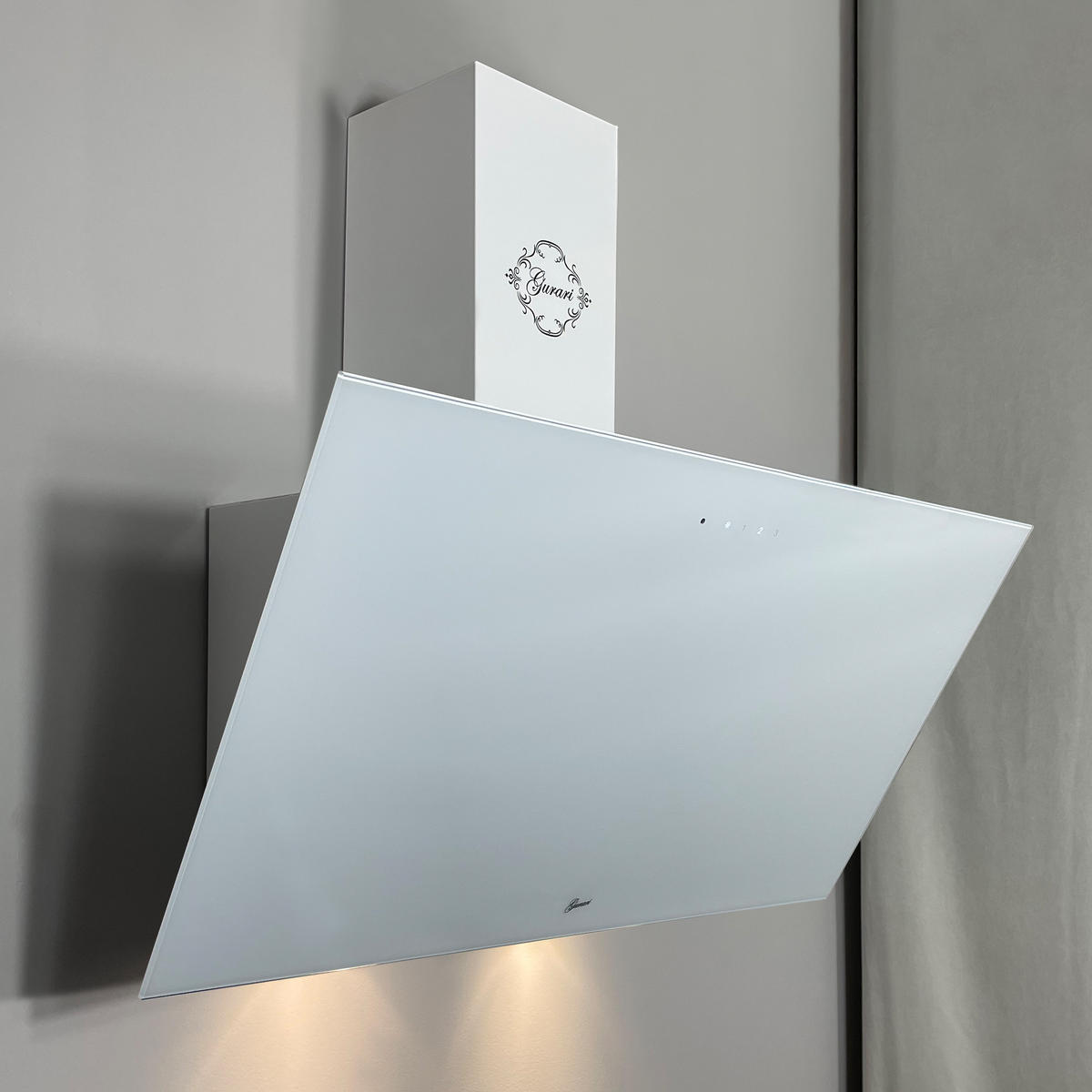 DUNSTABZUGSHAUBE GCH D 286 WH 9 Prime N, Weiß Glas, 90cm, 1000m³/h - Weiß, Glas (89.6/38.5/38cm) - Gurari