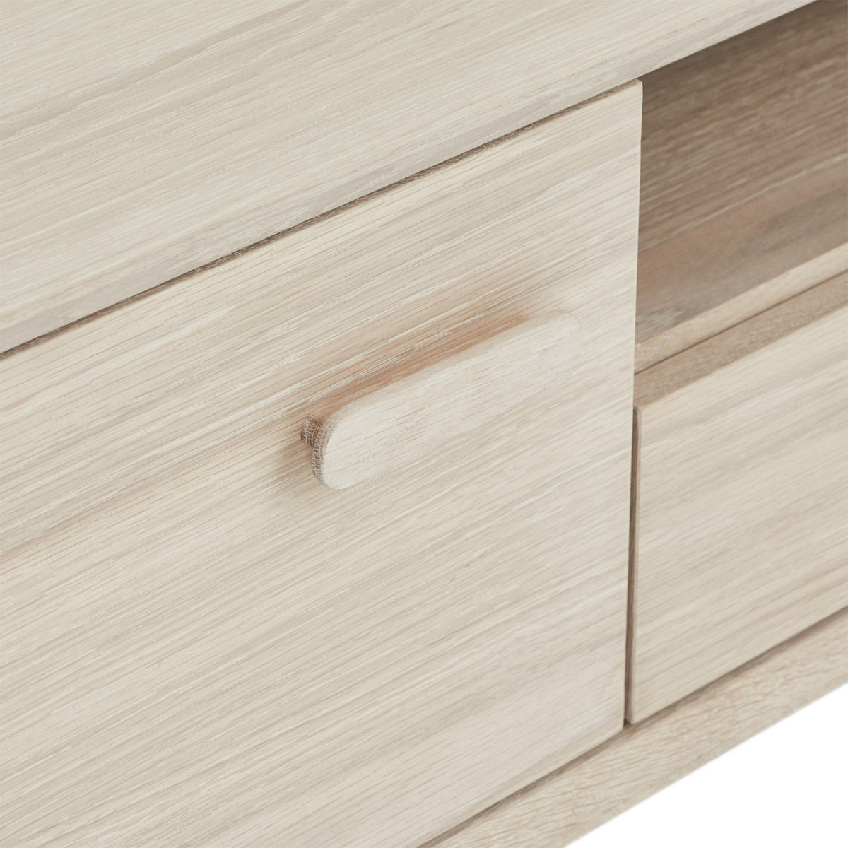 TV-ELEMENT Eiche massiv - Eiche Bianco, Holz/Holzwerkstoff (160/50/42cm) - Furnhouse