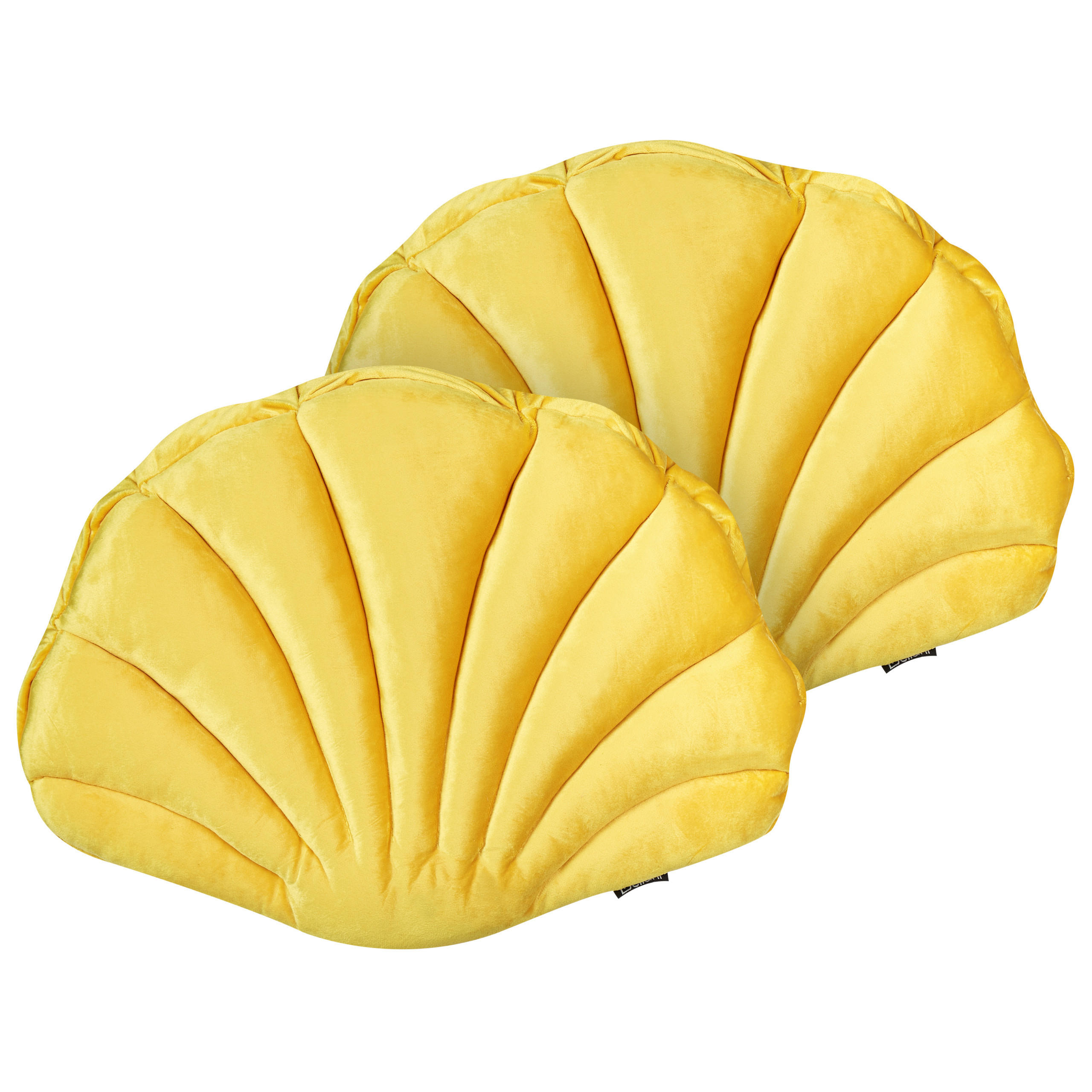 DEKOKISSEN 2er-Set Gelb 47/35 cm Consolida - Gelb, Textil (47/35cm) - Beliani