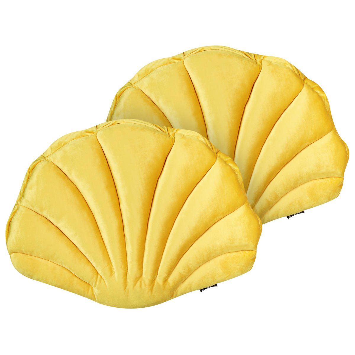 DEKOKISSEN 2er-Set Gelb 47/35 cm Consolida - Gelb, Textil (47/35cm) - Beliani