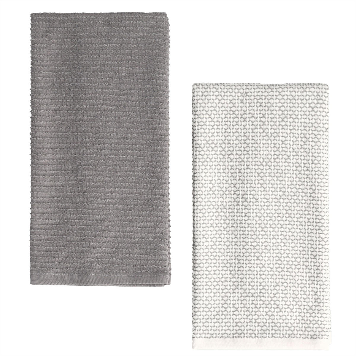 KÜCHENHANDTUCH-SET Charm (2er-Set) - Dunkelgrau, Textil (40/60cm) - home&you