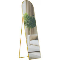 STANDSPIEGEL oval 40/3/140 cm Glas Gold Glanz - Goldfarben, Glas (40/140/3cm) - CLP