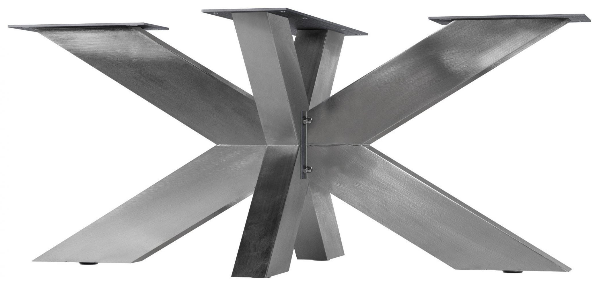 TISCHBEIN eckig 98/58/43 cm Edelstahl Edelstahl - Edelstahlfarben, Metall (98/43/58cm) - CLP