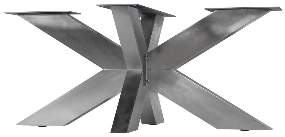 TISCHBEIN eckig 98/58/43 cm Edelstahl Edelstahl - Edelstahlfarben, Metall (98/43/58cm) - CLP
