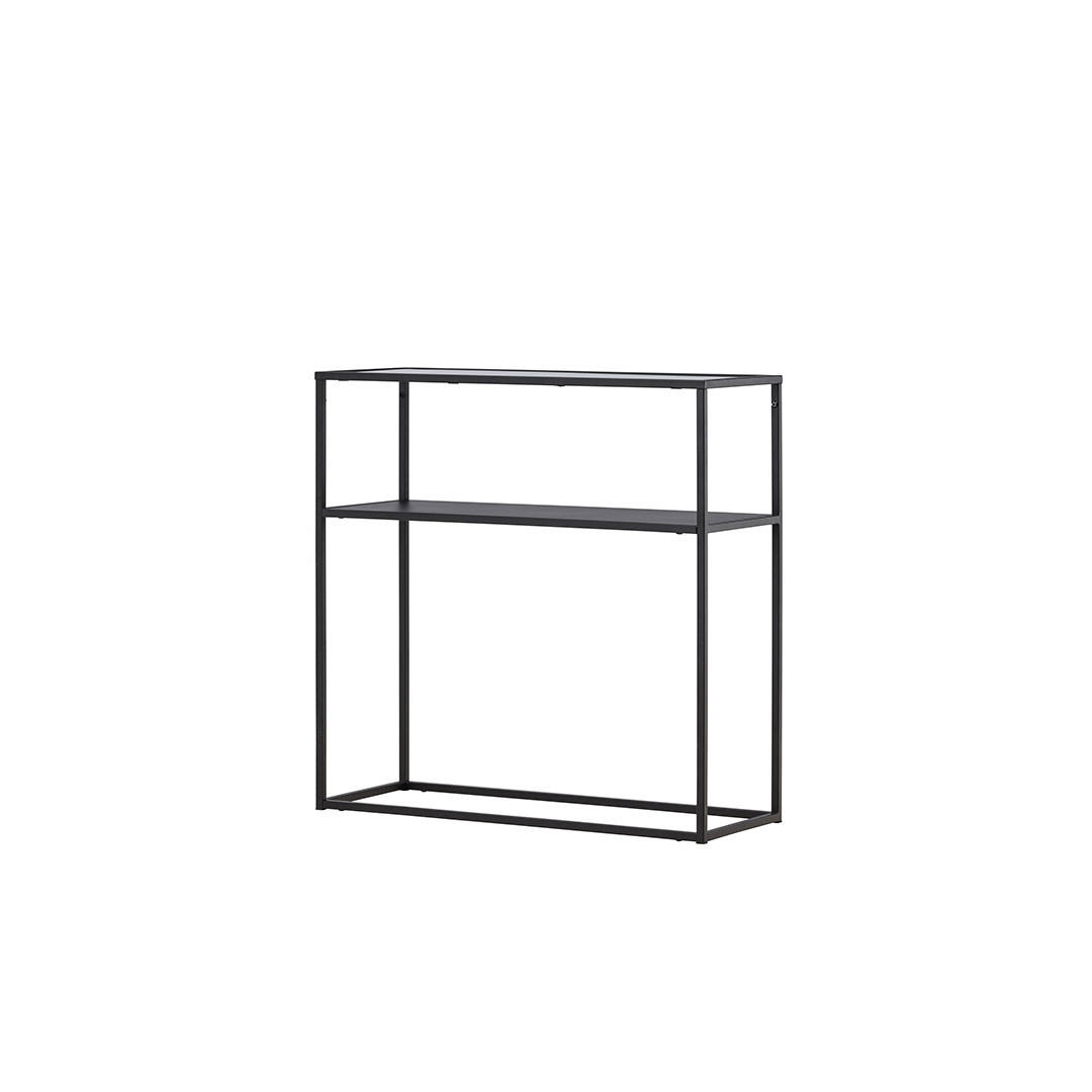 KONSOLENTISCH, Bogota, Schwarz, Glas, 80 x 30 x 80 cm - Schwarz, Glas/Metall (30/80/80cm) - ebuy24