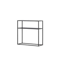 KONSOLENTISCH, Bogota, Schwarz, Glas, 80 x 30 x 80 cm - Schwarz, Glas/Metall (30/80/80cm) - ebuy24
