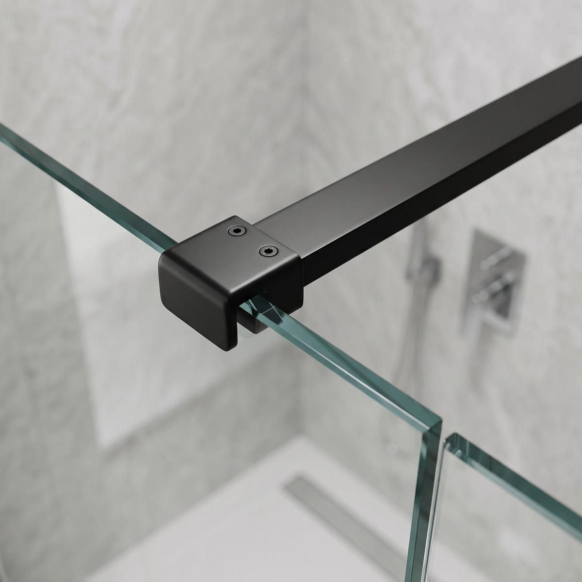 STABILISIERUNGSSTANGE Für Duschwand 150 Cm Rea Black - Schwarz, Metall (3.2/150/3.2cm) - REA