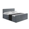 BOXBETT mit Matratze H4 und Lattenrost - TOLO-Z - 200x200 Cord - Grau - Grau, Holzwerkstoff (200/200cm) - ALTDECOR