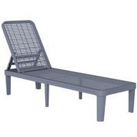 GARTENLIEGE Dunkelgrau 1 Stück - Dunkelgrau, Kunststoff (55/35.5/191cm) - GiPP