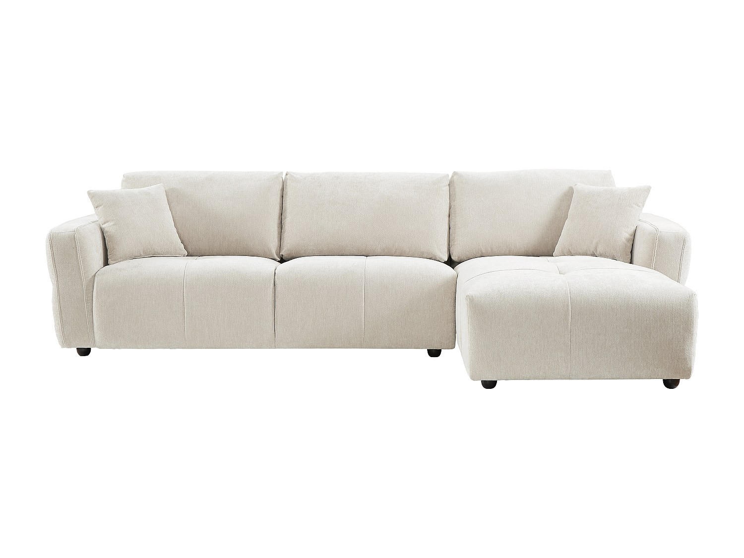 SOFA ohne Schlafmöglichkeit - 5 Personen - Stoff - Beige - - Beige, Textil (296/85/157cm) - Vente-Unique