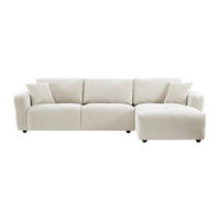 SOFA ohne Schlafmöglichkeit - 5 Personen - Stoff - Beige - - Beige, Textil (296/85/157cm) - Vente-Unique