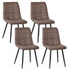 STUHL-SET 4 Stück Kunstleder-YZ6 - Dunkelbraun, Textil (48/89/61cm) - HOMAVO