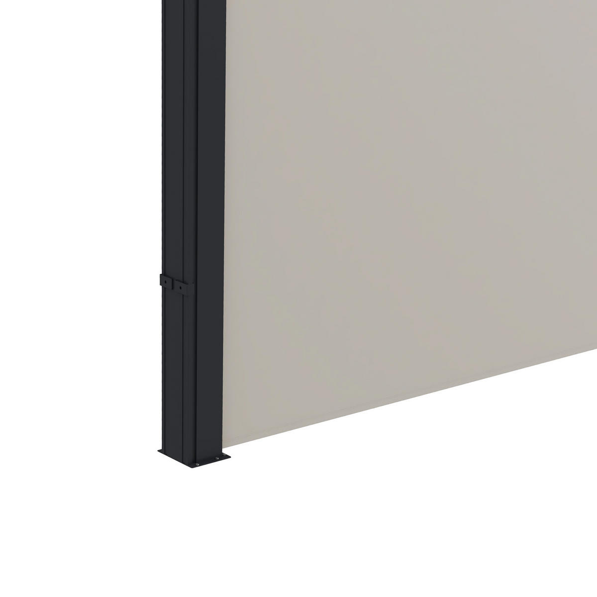 SEITENMARKISE, Hellgrau, 300L x 100H cm/300L x 140H cm, Polyesterstoff, Metall - Hellgrau, Kunststoff (140/140cm) - Outsunny