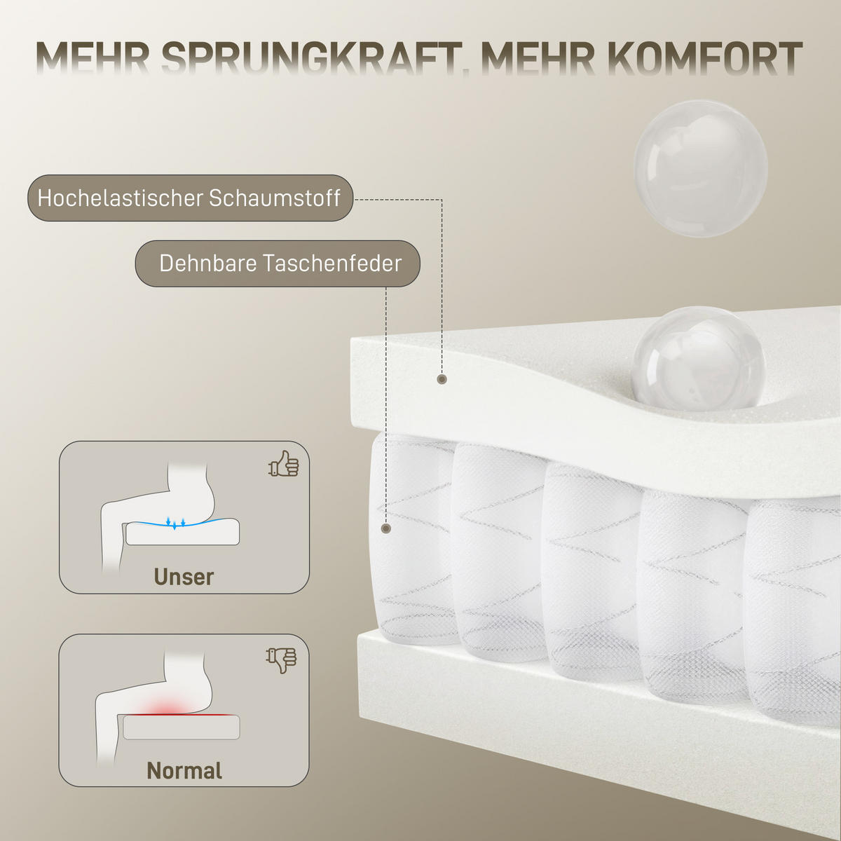 SCHREIBTISCHSTUHL Höhenverstellbar Homeoffice Stuhl mit Armlehne, Grauweiß - Silberfarben/Hellgrau, Textil/Metall (65/123/75cm) - HOMCOM