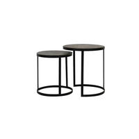 BEISTELLTISCH Trelo Bronze Ø49/52cm 2er-Set - Bronzefarben, Metall (49/49/52cm) - Light & Living