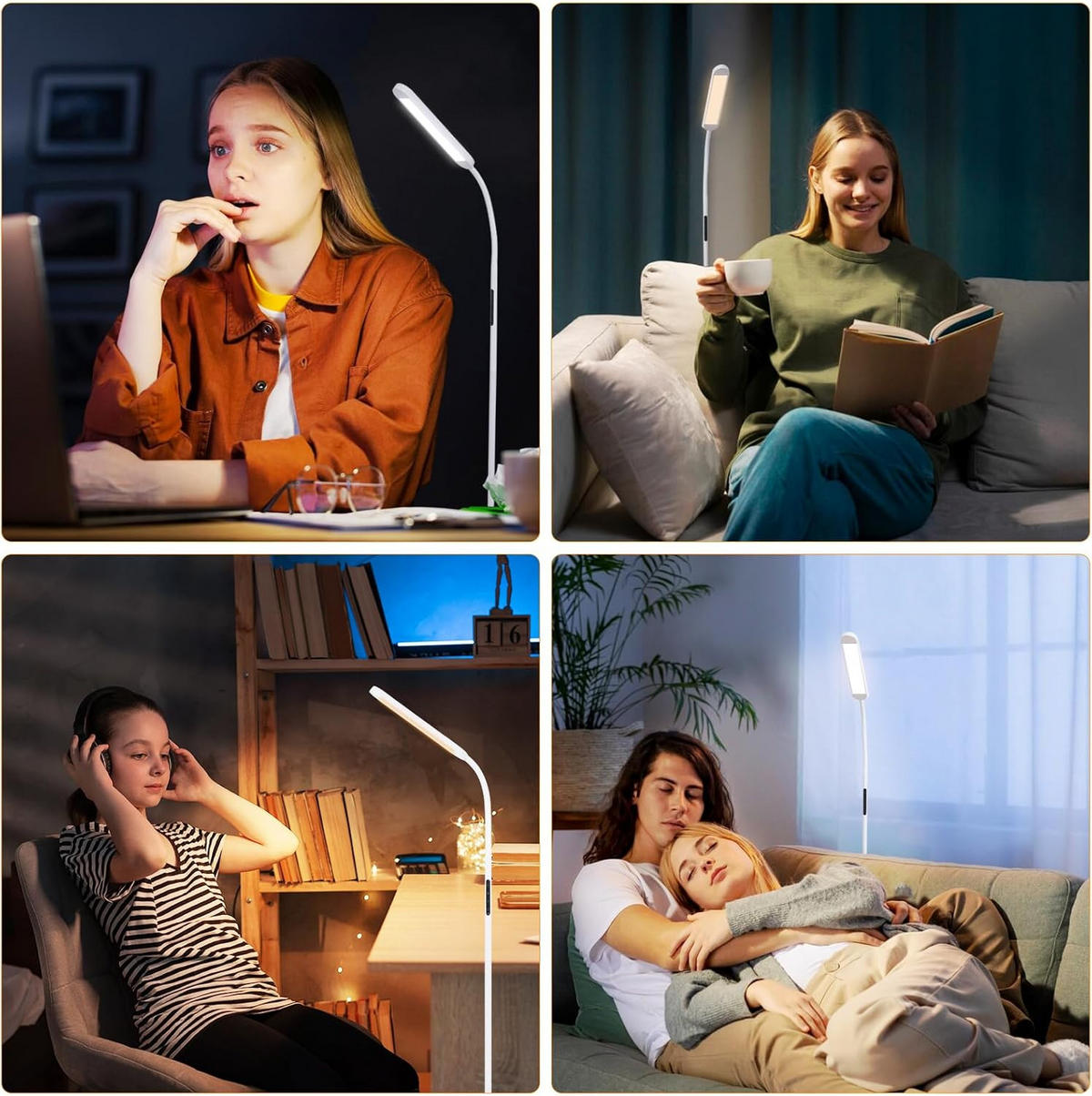 STEHLAMPE Flamar 6.0/137.1/6.0 cm - Weiß, Metall (6/6/137.1cm) - ZMH