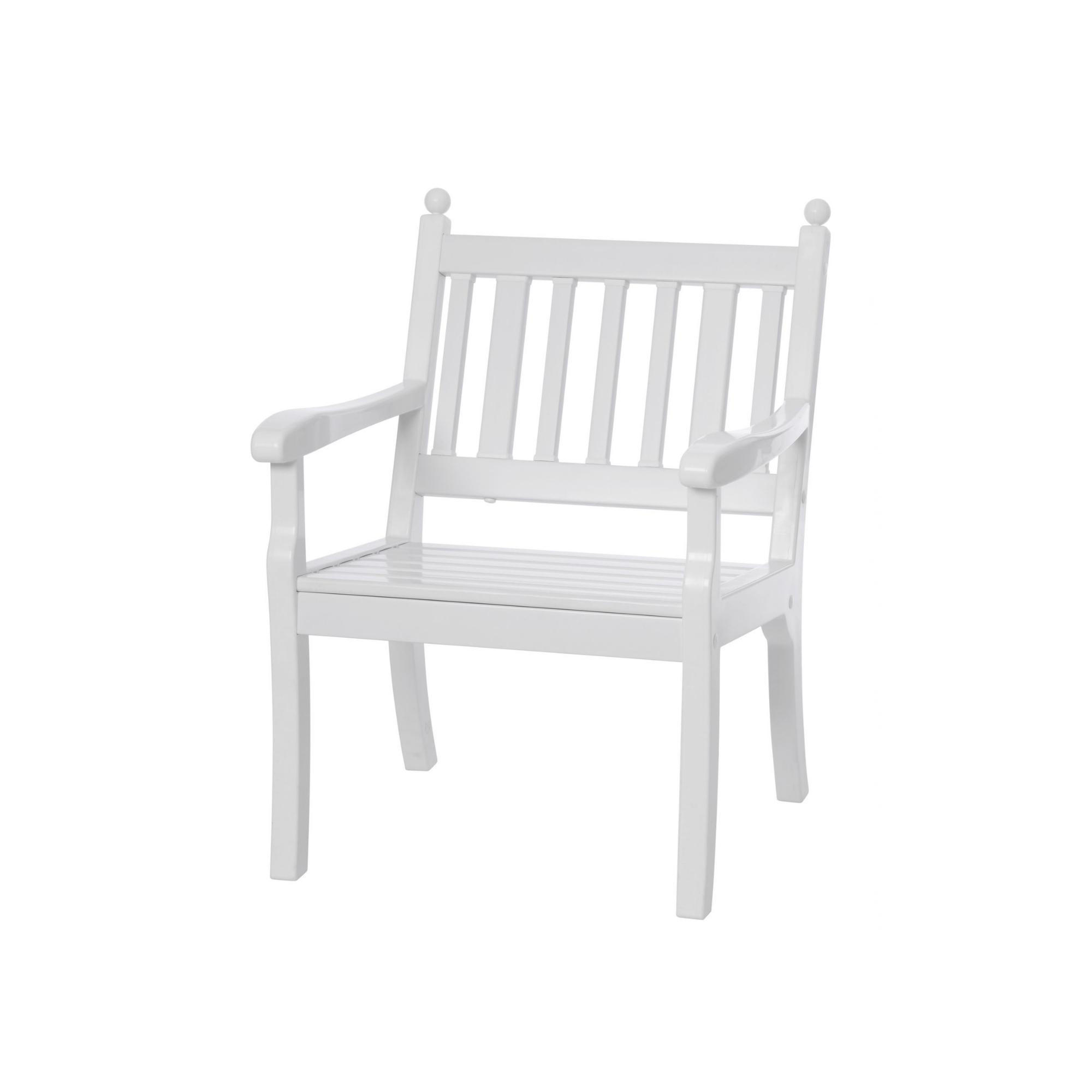 GARTENBANK Aruba 1 Sitzer Weiß 88 x 68 x 69 cm Witterungskunststoff & UV Beständiger Kunststoff - Weiß, Kunststoff (68/88/69cm) - PROREGAL