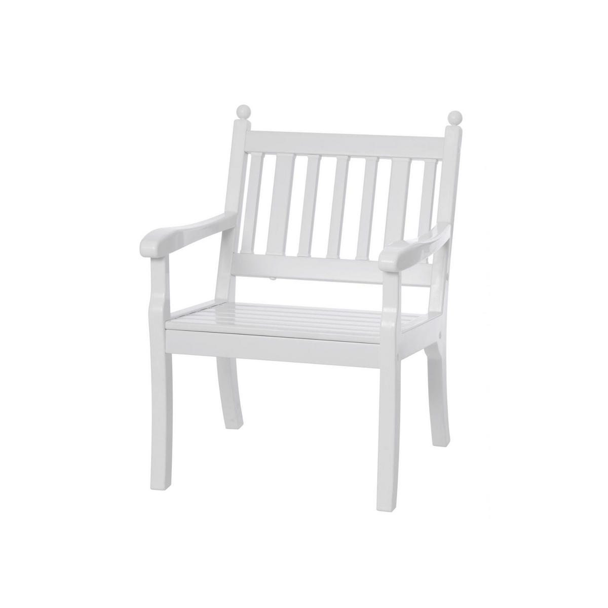 GARTENBANK Aruba 1 Sitzer Weiß 88 x 68 x 69 cm Witterungskunststoff & UV Beständiger Kunststoff - Weiß, Kunststoff (68/88/69cm) - PROREGAL