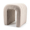 POUF aus Bouclé-Stoff, taupe - Taupe, Textil (41/45/38cm) - Giga Meubel