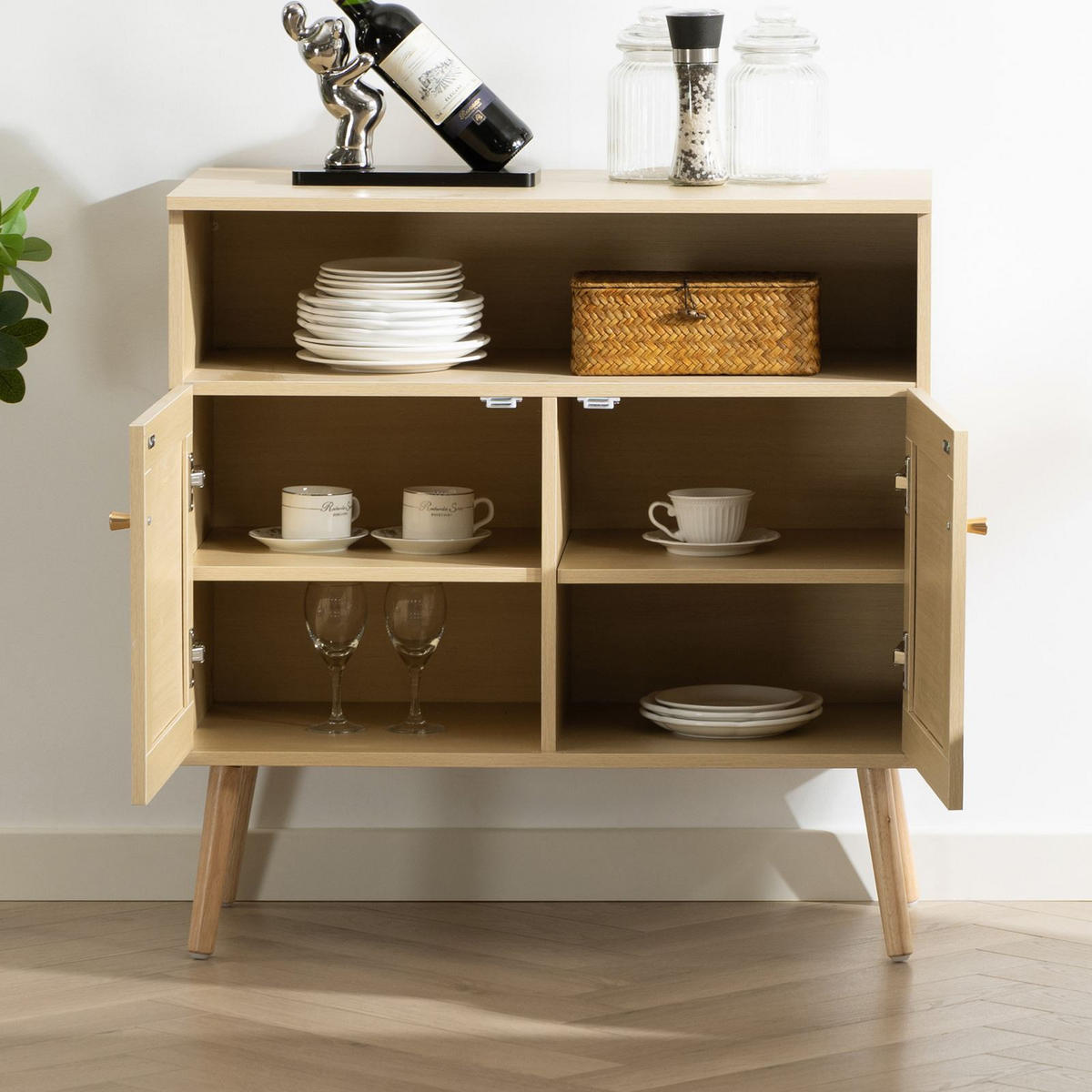 KOMMODE NORICA Eiche - Eichefarben, Holzwerkstoff (80/80/40cm) - IDIMEX