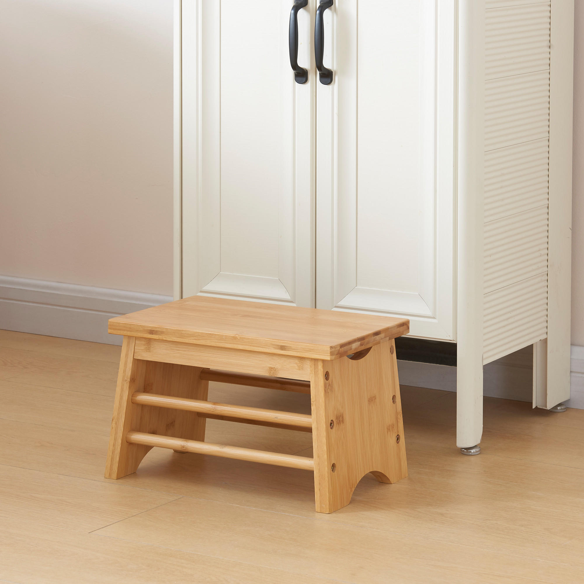 TRITTHOCKER Ryslinge - Naturfarben, Holz (33/20/21.5cm) - [en.casa]