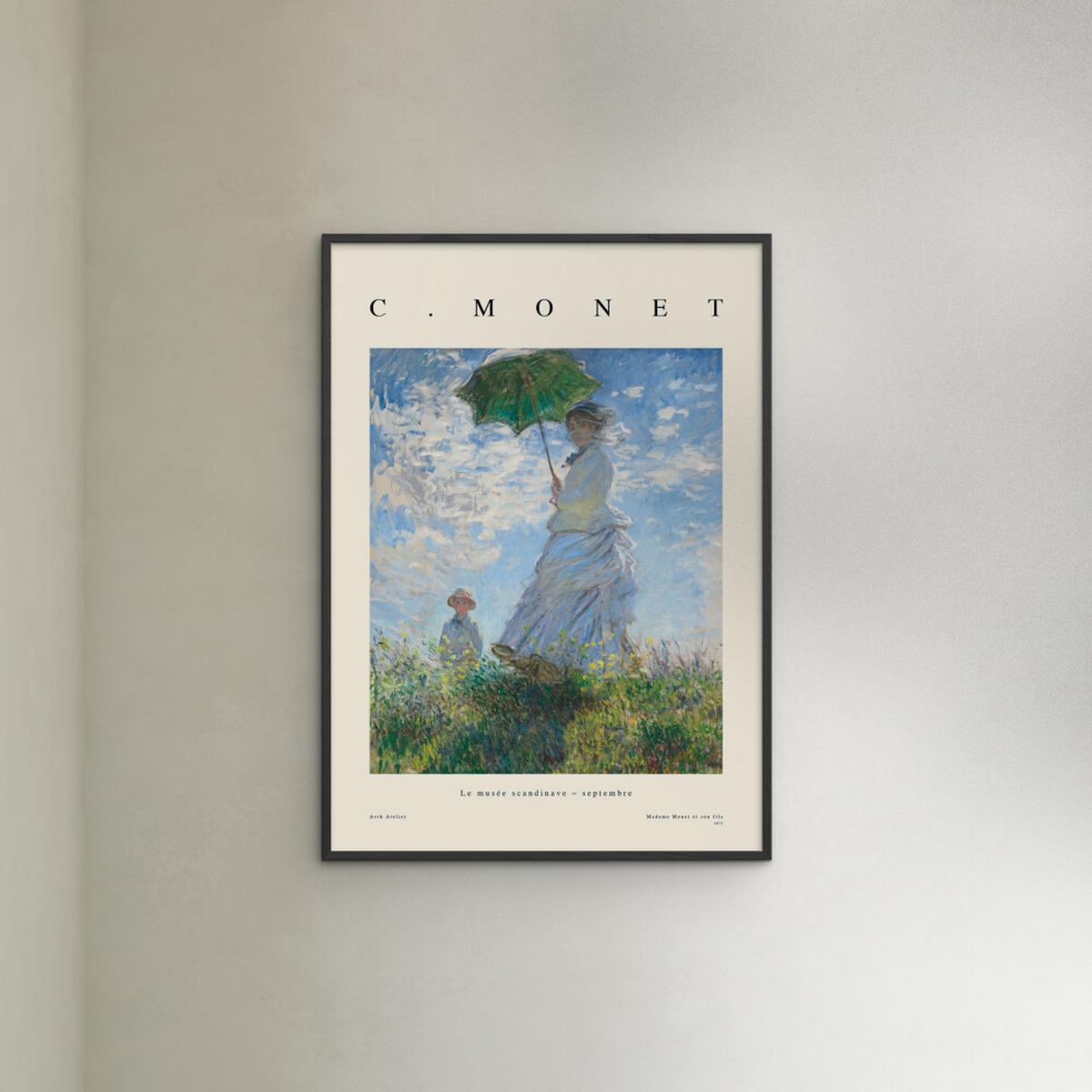POSTER mit Rahmen Arch Atelier - Madame et son fils - Blau/Schwarz, Holz/Papier (30/40cm) - Poster&Frame