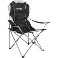 CAMPINGSESSEL bis 130 kg, mit Getränkehalter und Tragetasche - Schwarz, Textil/Metall (89/104/56cm) - Outtec