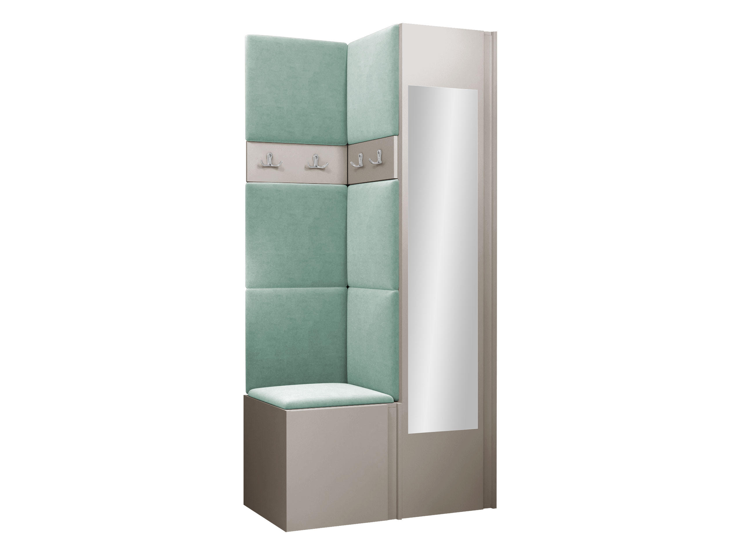 GARDEROBEN-SET Orion XXV - Kaschmir/Mintgrün, Holzwerkstoff/Kunststoff (82/186/46cm) - MIRJAN24