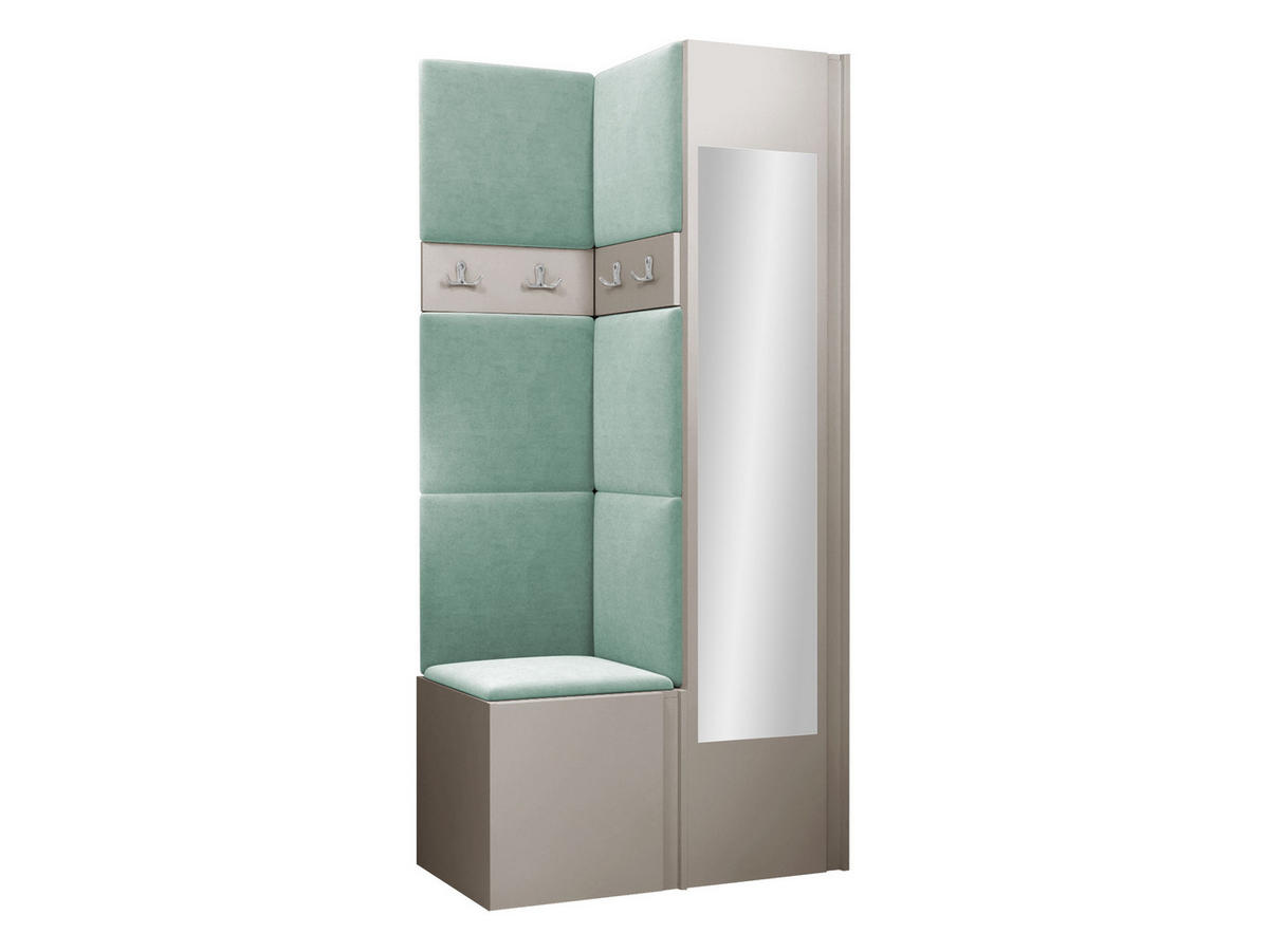 GARDEROBEN-SET Orion XXV - Kaschmir/Mintgrün, Holzwerkstoff/Kunststoff (82/186/46cm) - MIRJAN24