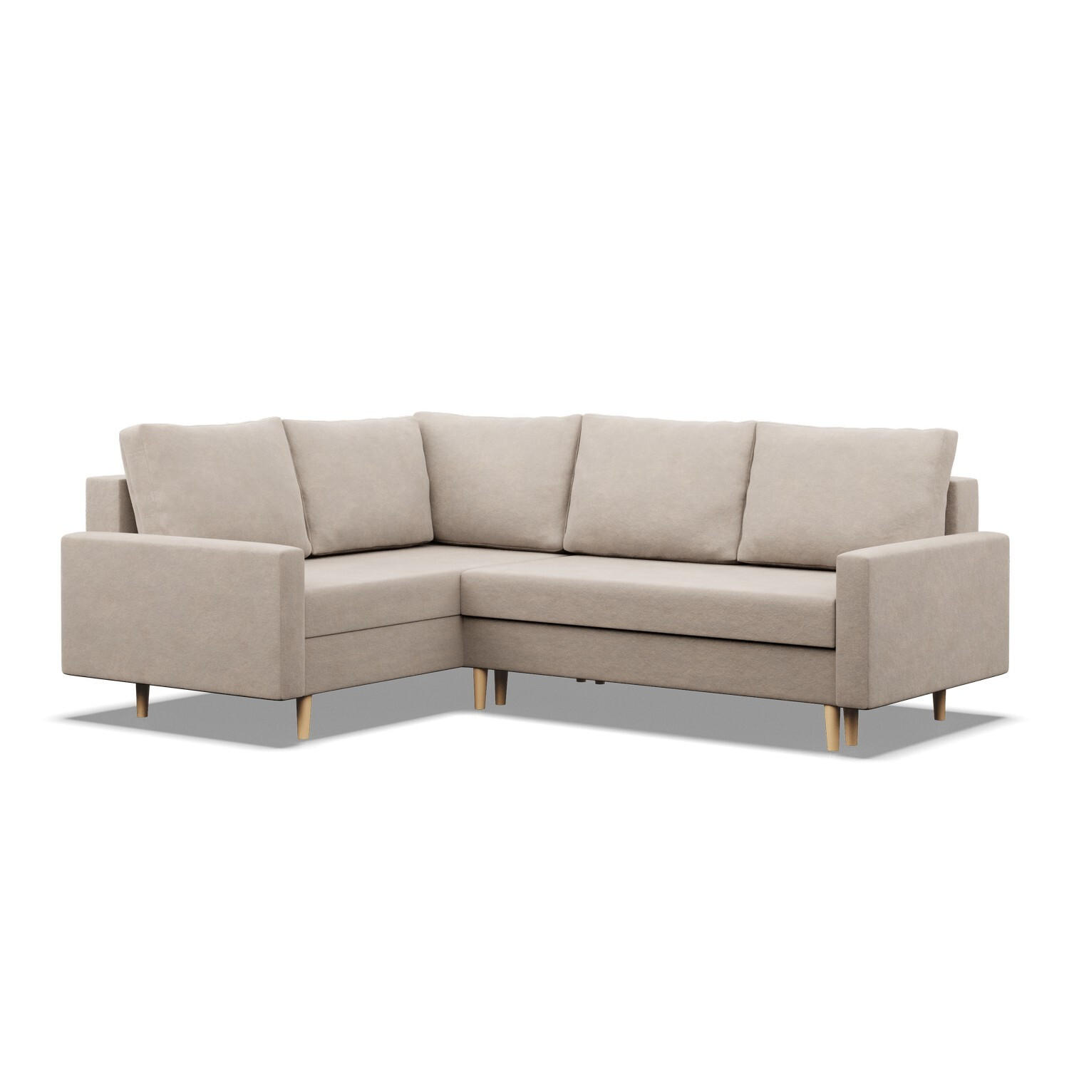 ECKSOFA Blank links beige - Beige, Textil (223/172cm) - SIMKAM Furniture