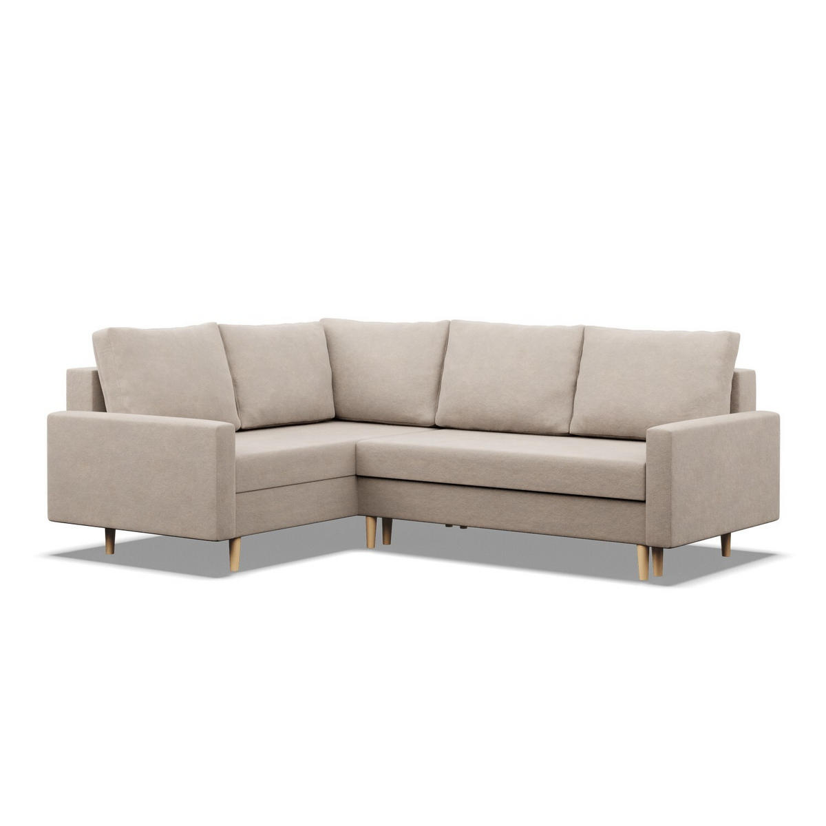 ECKSOFA Blank links beige - Beige, Textil (223/172cm) - SIMKAM Furniture