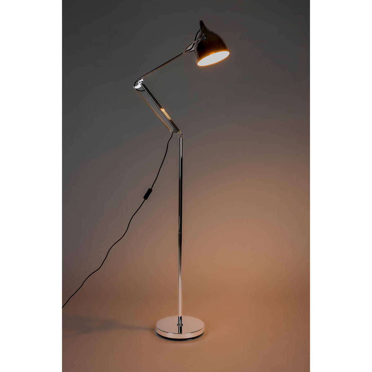 STEHLAMPE Reader Chrom - Silberfarben, Metall (66/25/137cm) - Zuiver