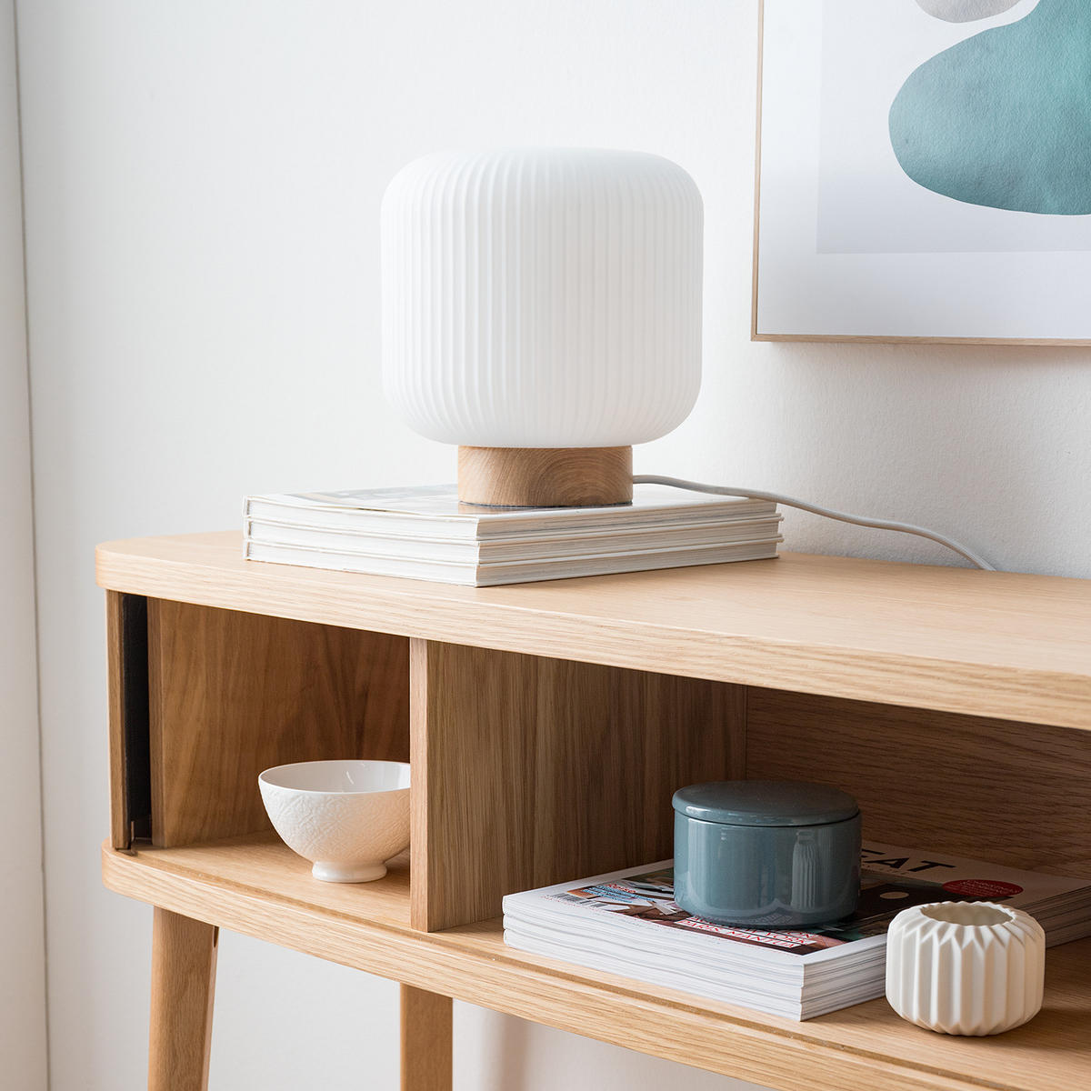 KONSOLENTISCH - Echtholzfurnier - Eichefarben, Holzwerkstoff (35/120/76cm) - home24