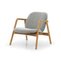 SESSEL Theo, Natur Massiveiche - Grau, Holz (76/78/77cm) - WOODEK