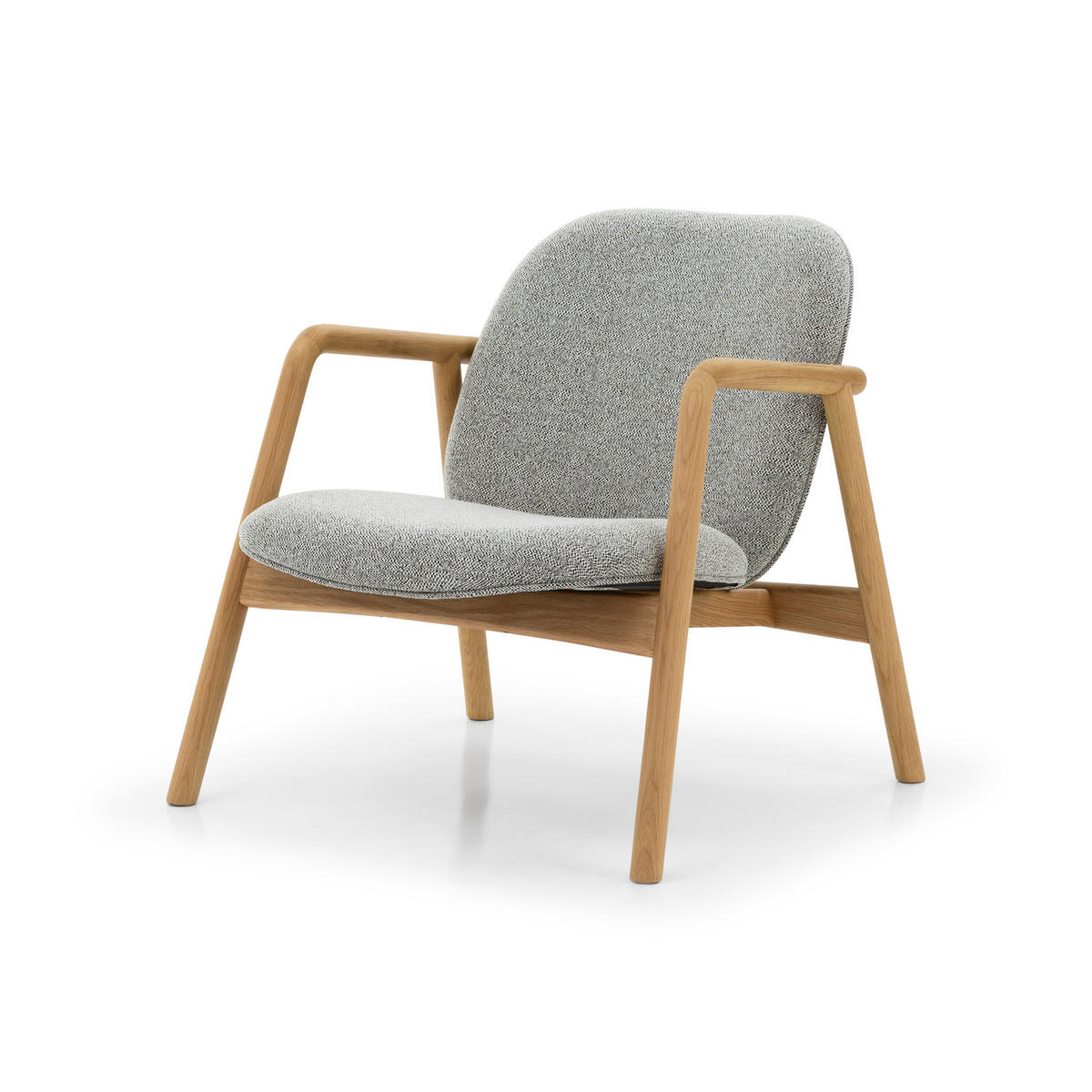 SESSEL Theo, Natur Massiveiche - Grau, Holz (76/78/77cm) - WOODEK