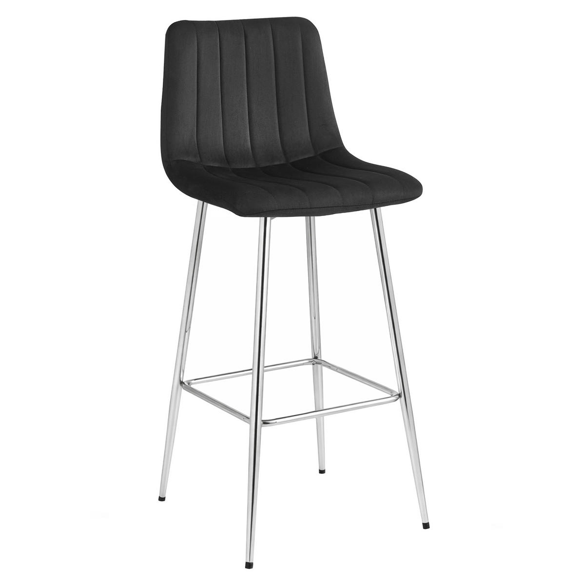 BARHOCKER Schwarz 43x49 cm POZZA Ergonomisches Sitzkissen - Schwarz, Metall (43/56/49cm)