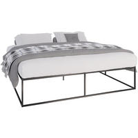 METALLBETT 205.5/205.5/46.5 cm Metall Schwarz - Schwarz, Metall (205.5/205.5cm) - CLP