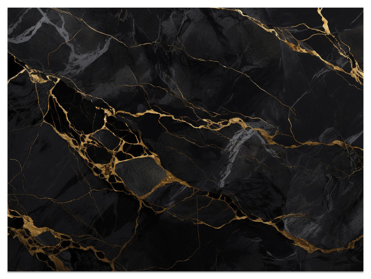 FOTOTAPETE Abstraktion Marmor Moderne Muster 150x105 - Beige/Schwarz, Papier (150/105cm) - Muralo