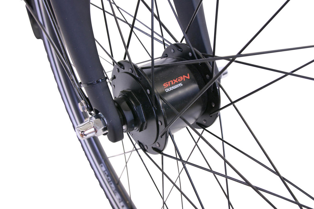 TREKKING Lady Premium Black 3x8 Gang 28 Zoll Gr: 44cm & 48cm - Schwarz, Metall (44cm) - Hawk Bikes
