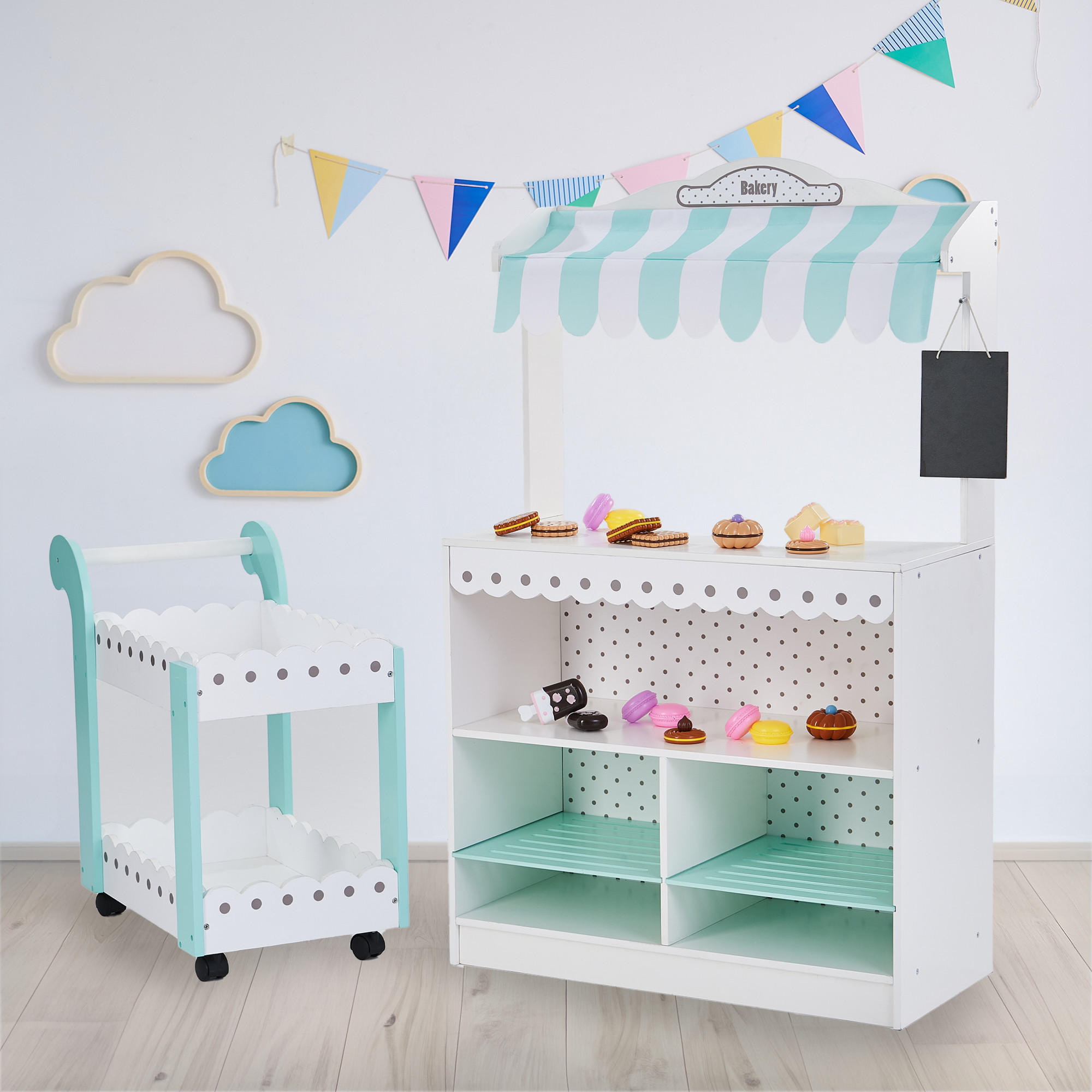 SPIELSET Bäckerei, Weiß, 98cm - Weiß, Holzwerkstoff (46/98/88cm) - Teamson Kids