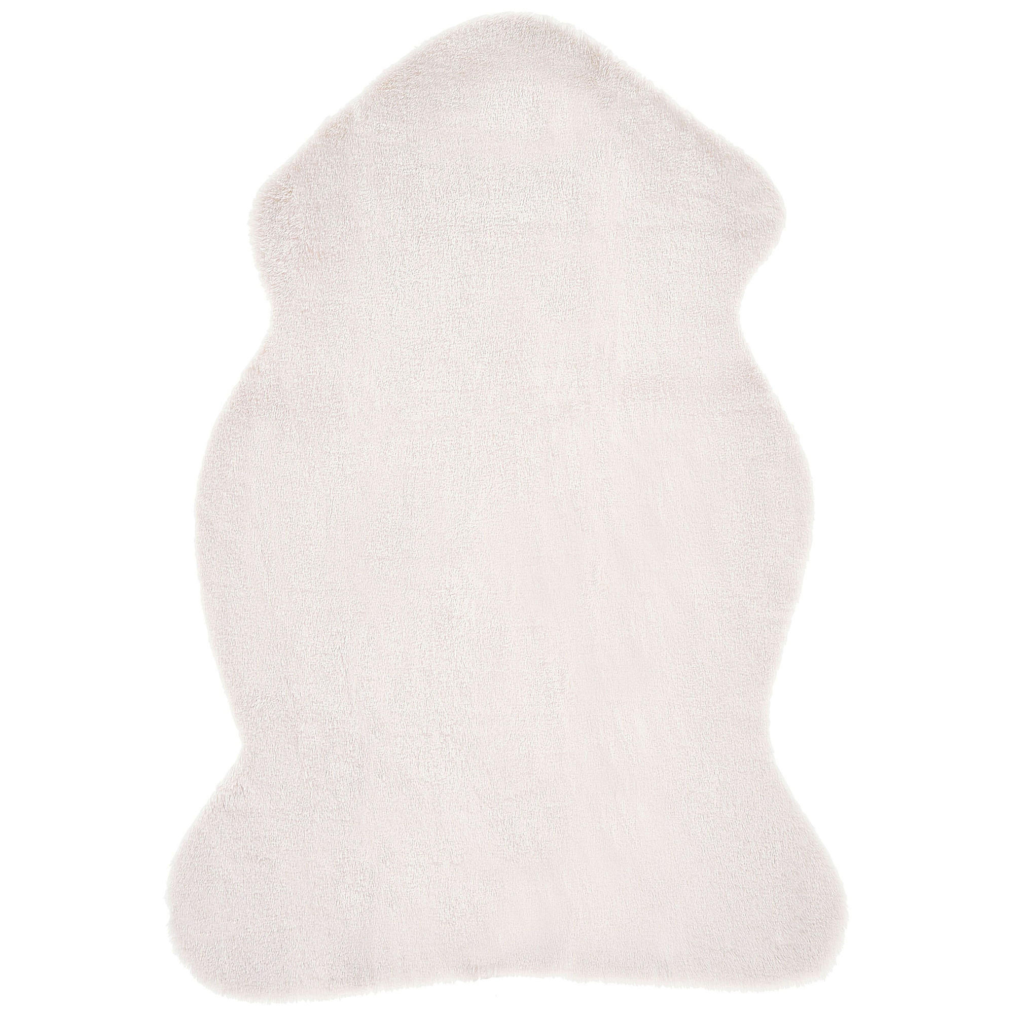 KUNSTFELL-TEPPICH Undara 90/60 cm - Weiß, Kunststoff (60/90cm) - Beliani