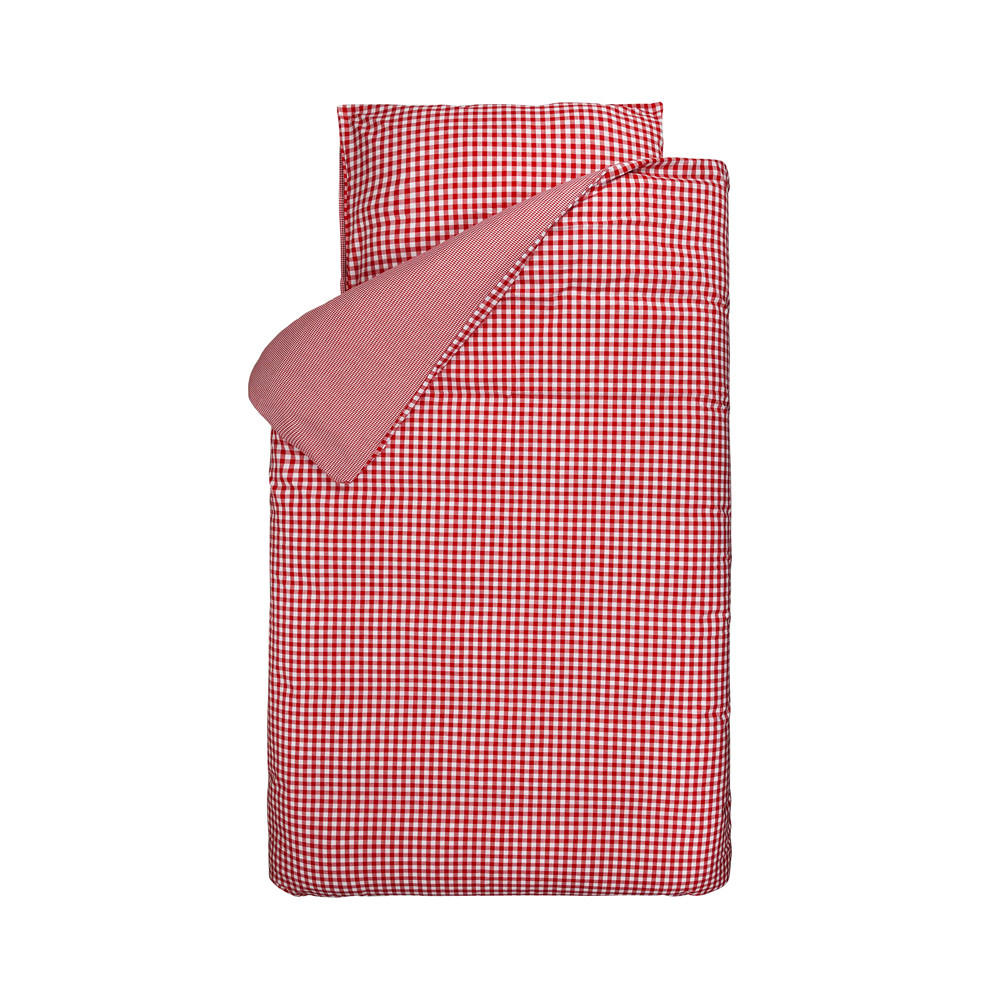 KINDERBETTWÄSCHE BB Karo rot 100 x 135 - Rot, Textil (100/135cm) - Bink