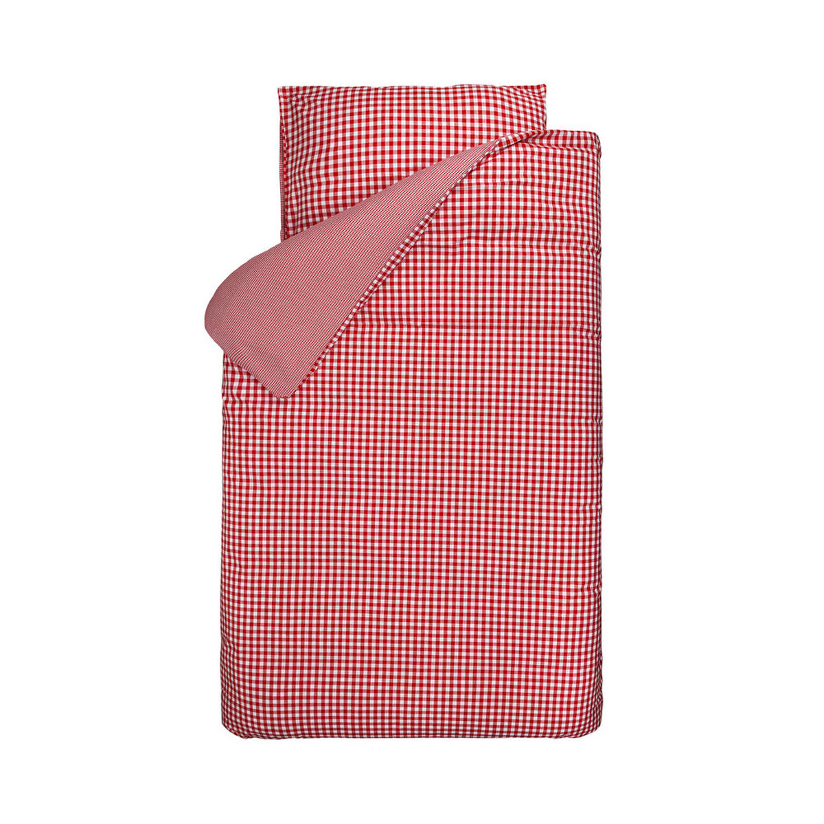 KINDERBETTWÄSCHE BB Karo rot 100 x 135 - Rot, Textil (100/135cm) - Bink