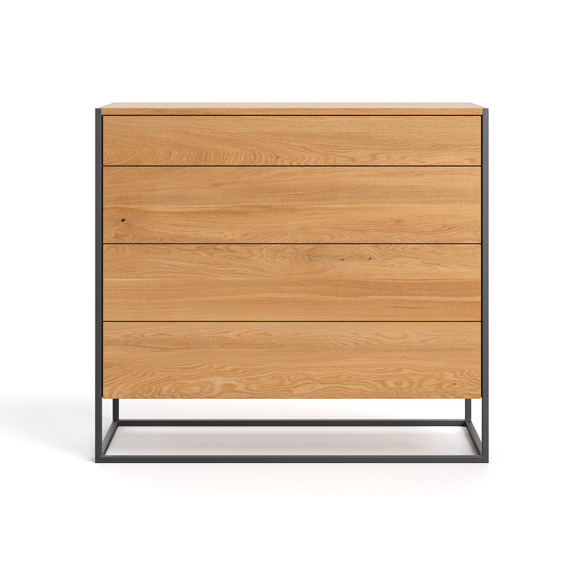 SIDEBOARD Moon aus massivem Eichenholz 80 cm - Eichefarben/Naturfarben, Holz (80/110/50cm) - Danzz